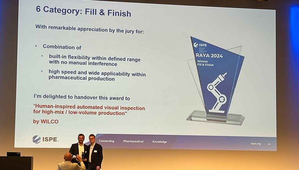 WILCO's EVO CAX Automated Visual Inspection wins ISPE RAYA Award